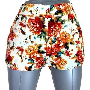 Large Kirra White Floral Soft Shorts Casual Juniors Lightweight 11 13